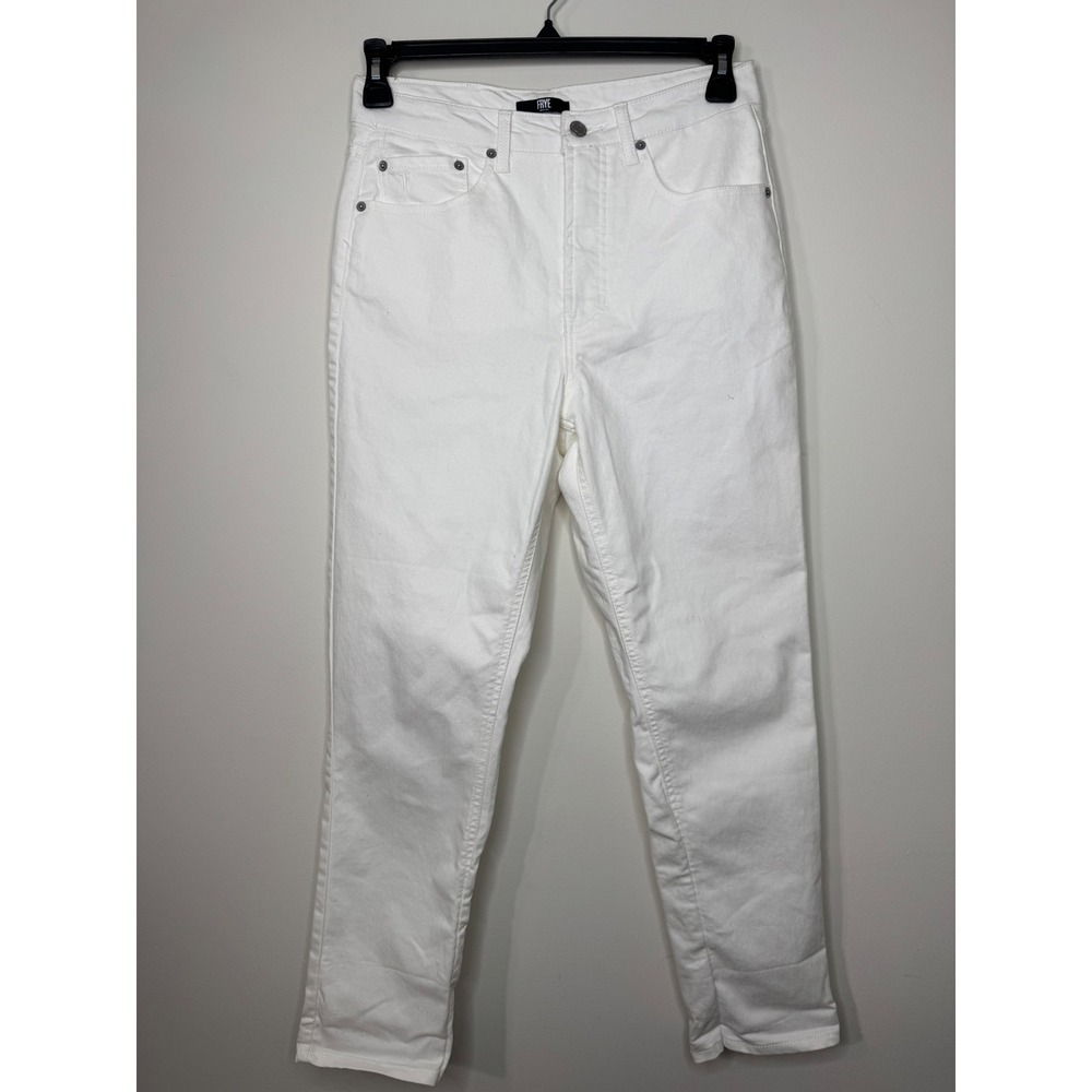 Frye Womens White High Rise Straight Leg Denim Jeans Size 6/28